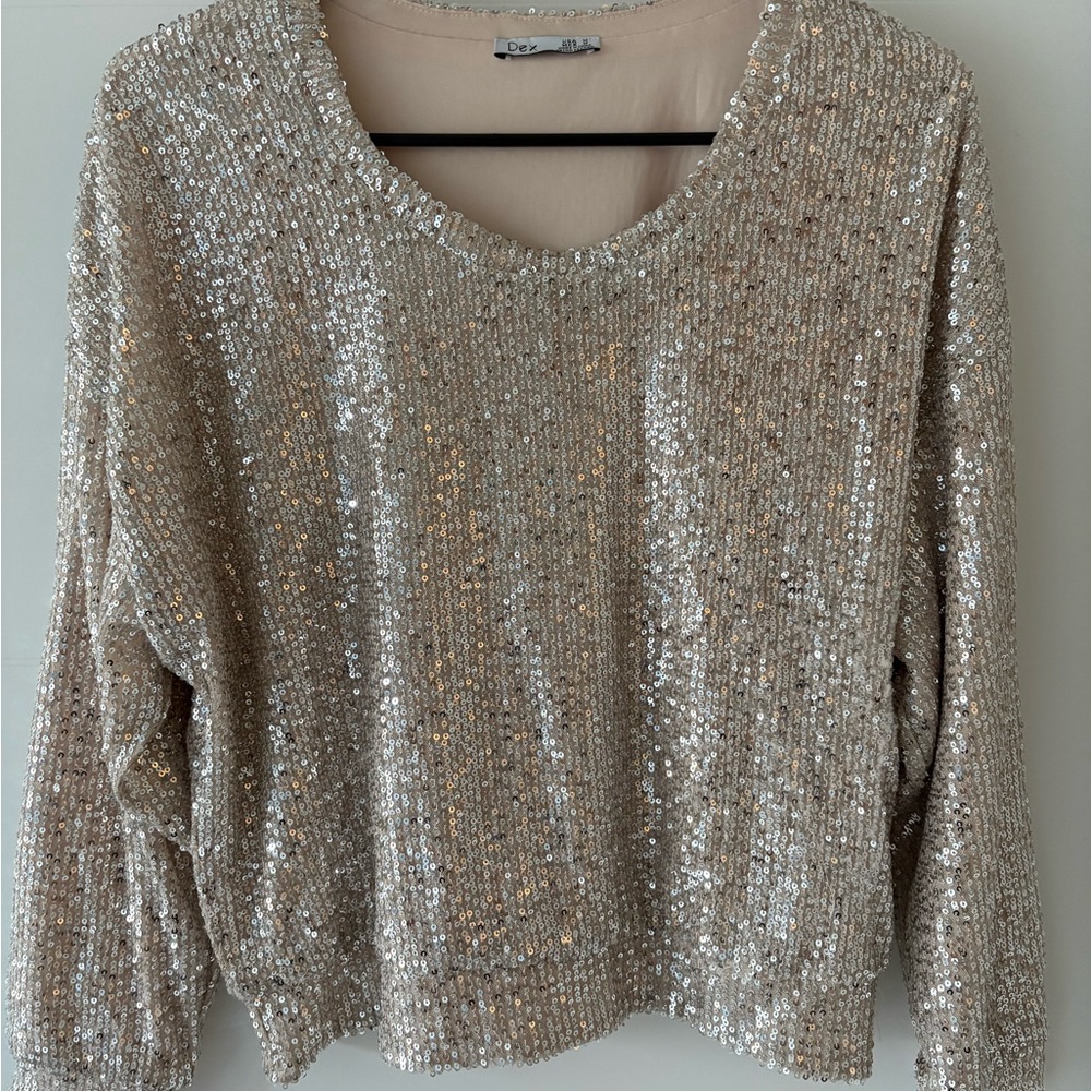 Dex Gold Sequin Top
